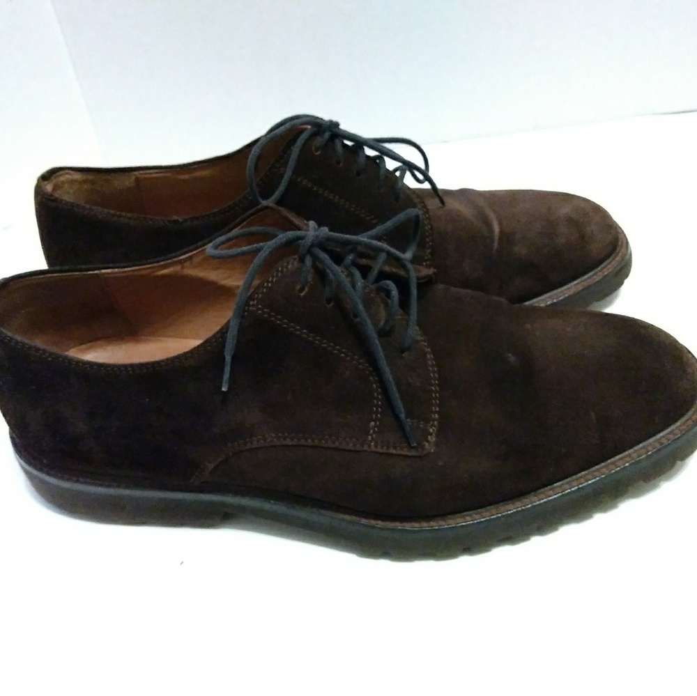 Joseph Abboud Mens Brown Suede Lace Up Vibram 9D